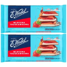 e-wedel-czekolada-mleczna-truskawkowa-100-g-x-2-sztuk