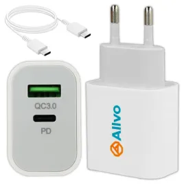 allvo-ladowarka-sieciowa-usb-pd-qc-3-0-1x-usb-1x-usb-c-biala-20w-kabel
