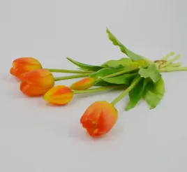 tulipan-silikonowy-bukiet-5-tulipanow-pomaranczowy