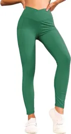 legginsy-dla-kobiet-z-wysokim-stanem-i-kieszeniami-elastyczne-roz-m-zielone