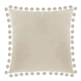 modna-poszewka-dekoracyjna-pomponiki-welur-40x40-kremowa-ozdobna-ecru