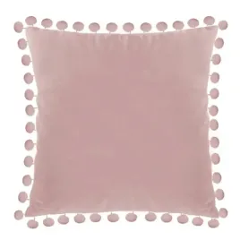 stylowa-poszewka-dekoracyjna-pomponiki-welur-40x40-rozowa-poduszka-ozdobna