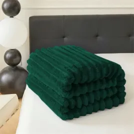 gruby-prazek-koc-3d-220x200-cm-mikrofibra-zielony-miekki-puszysty-narzuta