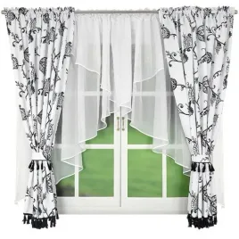 zestaw-firana-zaslona-woal-zestaw-boho-kwiaty-czarny-160x540-cm