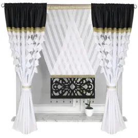 komplet-dekoracyjny-panel-krotka-zaslony-wys-160-czarny-zloty