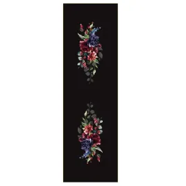 bieznik-wodoodporny-czarny-38x140-cm-kwiaty-czerwone-na-stol-plamoodporny