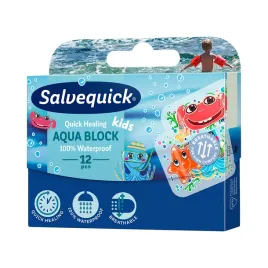 salvequick-aqua-block-kids-zestaw-plastrow-z-opatrunkiem-12-sztuk