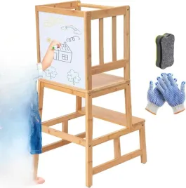 wieza-stojaca-dla-dzieci-z-mata-antyposlizgowa-z-bambusa-z-biala-tablica