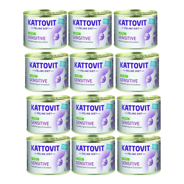 KATTOVIT Sensitive Indyk na alergie pokarmową 12x185g