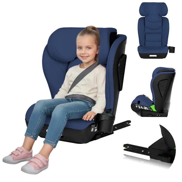 Fotelik samochodowy 15-36 ISOFIX i-Size regulowany 100-150 cm LIONELO NEAL