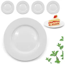 4x-talerz-deserowy-18cm-porcelanowy-okragly-bialy-talerzyk-do-ciasta-zestaw