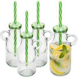 zestaw-4x-butelka-z-wieczkiem-i-slomka-300ml-kubek-do-lemoniady-szklana