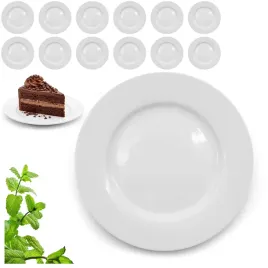12x-talerz-deserowy-17cm-porcelanowy-okragly-bialy-talerzyk-ciasta-zestaw