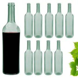 10x-butelka-na-wino-750ml-bordolese-szklana-wodke-alkohol-nalewki-zielona