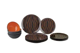 zestaw-obiadowy-greyline-dekor-pomaranczowy-gimex