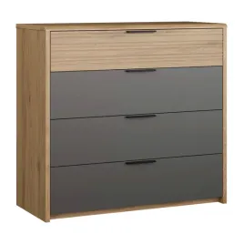 nowoczesna-komoda-z-szufladami-100x43x100-szara-i-dab-dziki-naturalny