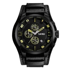 zegarek-meski-skmei-analogowy-chronograf-datownik-stoper-czarny-brazowy