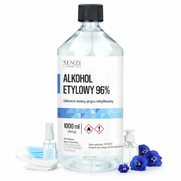 ALKOHOL ETYLOWY 96% ETANOL 1L Spirytus Rektyfikowany Do Perfum Dezynfekcji