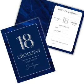 zaproszenia-na-18-urodziny-srebrne-granatowe-marmur-minimalistyczne-koperta