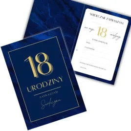 zaproszenia-na-18-urodziny-10szt-granatowe-zlote-marmur-minimalistyczne