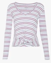 hollister-bluzka-w-paski-z-wiazaniem-m-rozowy