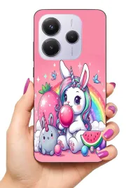 etui-case-do-xiaomi-redmi-note-14-5g-zyrafy-zolwie-jednorozce-dino