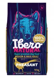 ibero-natural-dog-grain-free-adult-medium-maxi-pheasant-bazant-12kg