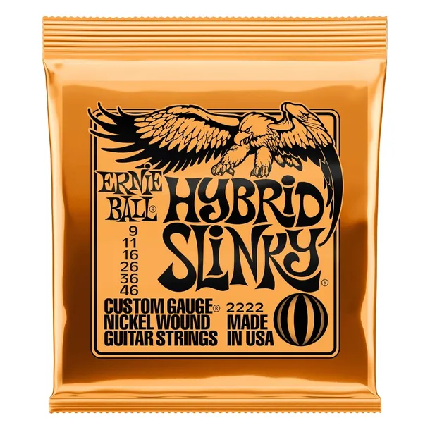 Struny do gitary elektrycznej Ernie Ball 2222 Hybrid Slinky Nickel 9-46