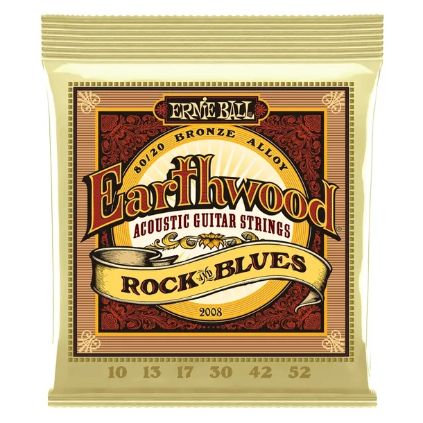 Struny do gitary akustycznej akustyka Ernie Ball 2008 80/20 Bronze 10-52