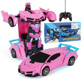 auto-robot-2w1-samochod-sterowany-rc-swiatlo-dzwiek-pilot-rozowy