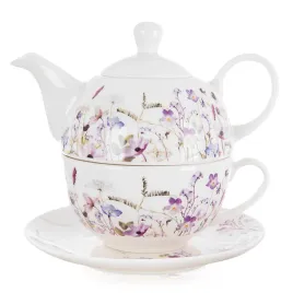 dzbanek-z-filizanka-do-herbaty-porcelanowy-kwiaty-louka-3-el