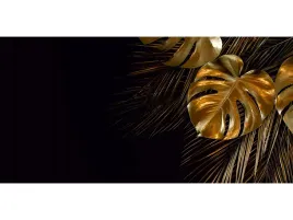 mata-na-biurko-malm-ikea140x65-monstera-zlota-lisc