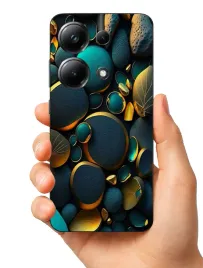 etui-case-do-poco-m6-pro-kamienie-liscie-wzorki