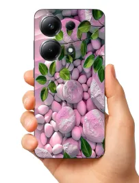 etui-case-do-poco-m6-pro-kamienie-liscie-wzorki