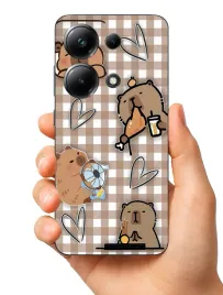 etui-case-do-poco-m6-pro-kapibary-lisy-zwierzeta