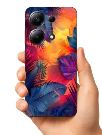 etui-case-do-poco-m6-pro-piora-liscie-wzorki