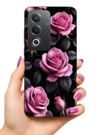 etui-case-do-oppo-a3-pro-5g-a80-5g-rosliny-kwiaty-roze-lilie