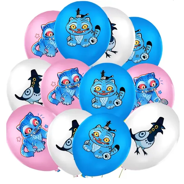 Balony lateksowe KPOP DEMON HUNTERS HUNTRIX DERPY Kot Urodziny 12szt DHL8