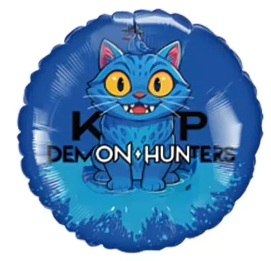 Balon Foliowy okrągły Kpop Demon Hunters Huntrix KOT DERPY 45cm na Urodziny