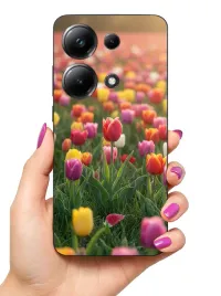 etui-case-do-poco-m6-pro-kwiaty-tulipany-sloneczniki-lawenda
