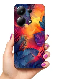 etui-case-do-poco-m6-pro-piora-liscie-wzorki