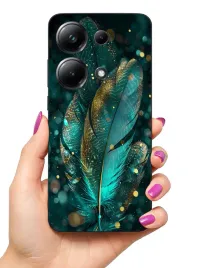 etui-case-do-poco-m6-pro-piora-liscie-wzorki