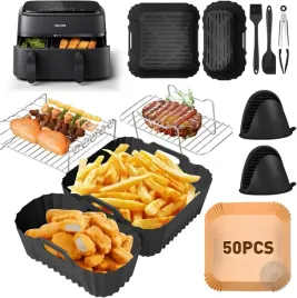 akcesoria-foremki-silikonowe-air-fryer-philips-dual-basket-6l-3l-szczypce