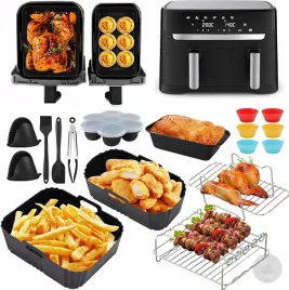 akcesoria-do-airfryera-foremki-tefal-dual-52-31l-ruszt-szczypce-ey9018