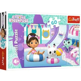 puzzle-koci-domek-gabi-60-elementow-gabi-na-basenie-trefl-17393