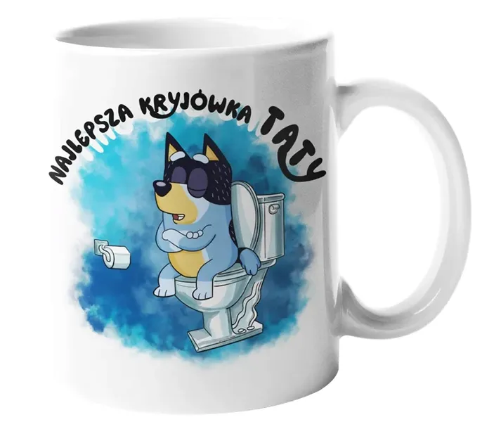 Kubek Personalizowany Dla Taty na Dzień Taty, Bluey KT711 (Wzory Do Wyboru)