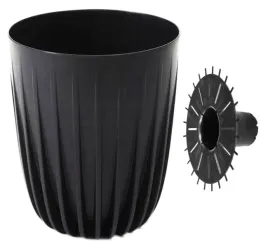 doniczka-plastikowa-z-wkladem-czarna-mira-eco-na-kwiaty-25-cm