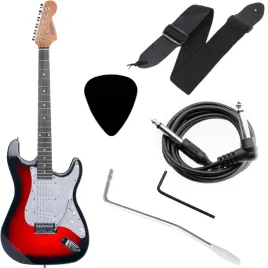 gitara-elektryczna-preston-st-10rd-4-4-czerwona-tremolo-kabel-pasek-zestaw