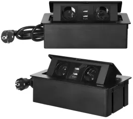gniazdo-meblowe-podwojne-wpuszczane-w-blat-uziemienie-ladowarka-usb-czarne
