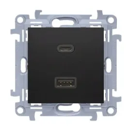 kontakt-simon-10-ladowarka-usb-podwojna-c-a-30w-scienne-gniazdo-czarny-mat